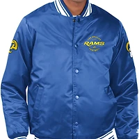 Men's Starter  Royal Los Angeles Rams Locker Room Satin Varsity Full-Snap Jacket
