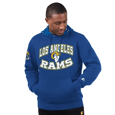 Men's Starter Royal Los Angeles Rams Thursday Night Gridiron Pullover Hoodie