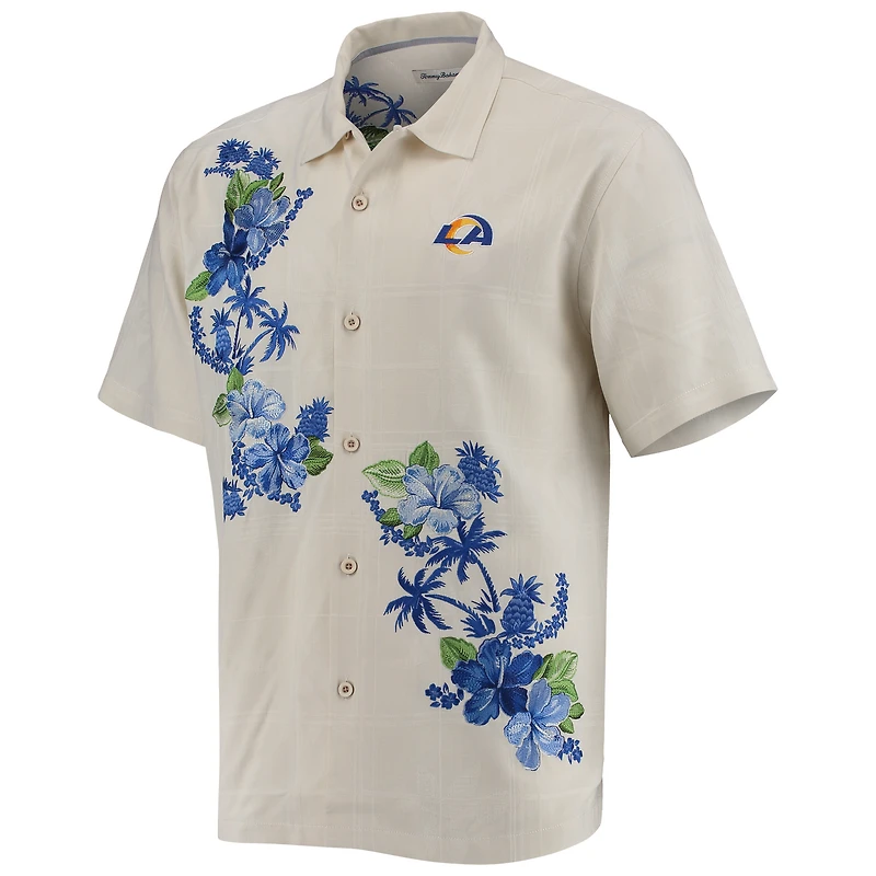 Chemise boutonnée Los Angeles Rams Azule Oasis crème Tommy Bahama pour homme