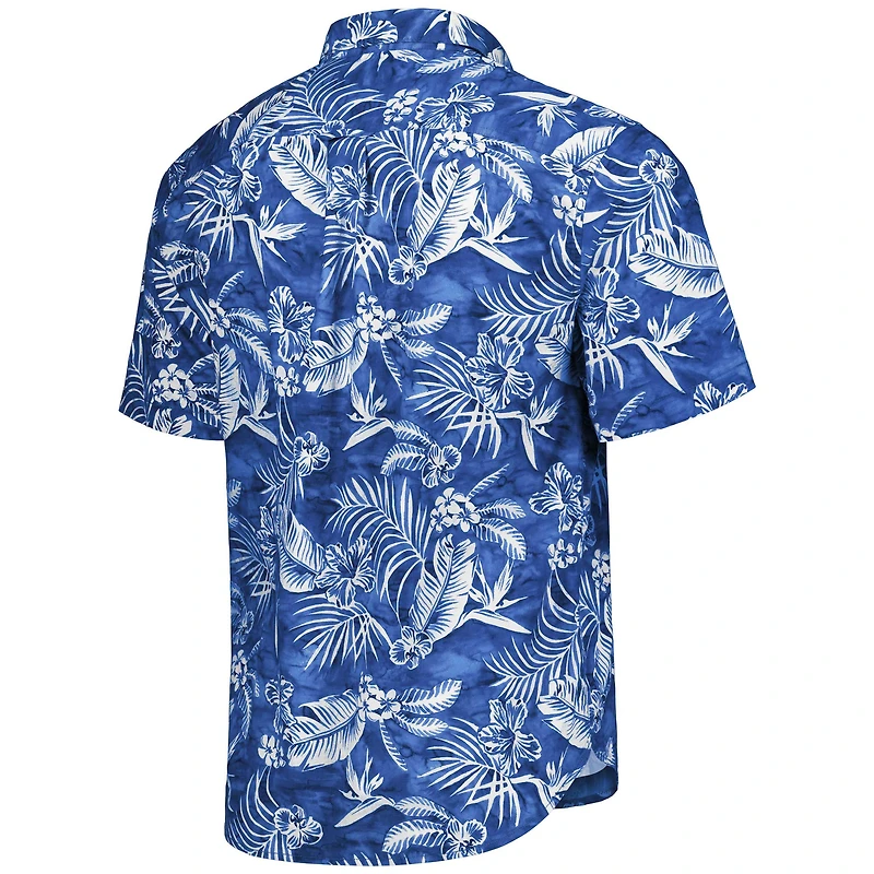 Men's Tommy Bahama Royal Los Angeles Rams Aqua Lush Full-Button Shirt