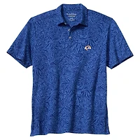 Men's Tommy Bahama Royal Los Angeles Rams IslandZone Wild Hibiscus Tri-Blend Polo