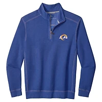 Men's Tommy Bahama  Royal Los Angeles Rams Sport Tobago Half-Zip Pullover