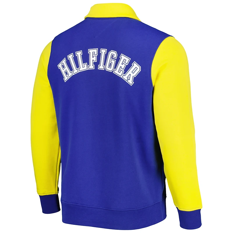 Men's Tommy Hilfiger Royal/Gold Los Angeles Rams Aiden Quarter-Zip Sweatshirt