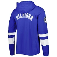 T-shirt à capuche manches longues Tommy Hilfiger Los Angeles Rams Alex pour homme, bleu roi/blanc