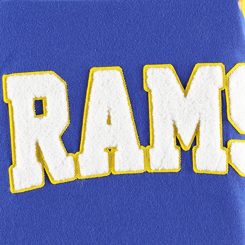 T-shirt à capuche manches longues Tommy Hilfiger Los Angeles Rams Alex pour homme, bleu roi/blanc