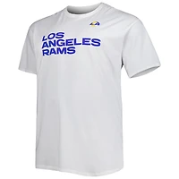 T-shirt blanc pour homme de la collection Hometown Big & Tall des Los Angeles Rams Hot Shot