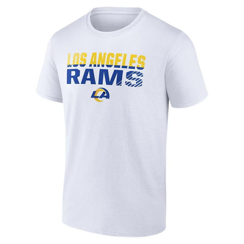 Men's White Los Angeles Rams Fade Out T-Shirt