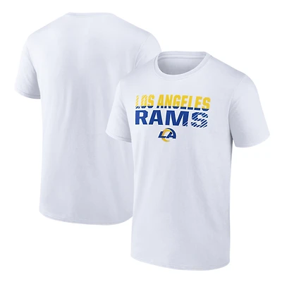 Men's  White Los Angeles Rams Fade Out T-Shirt