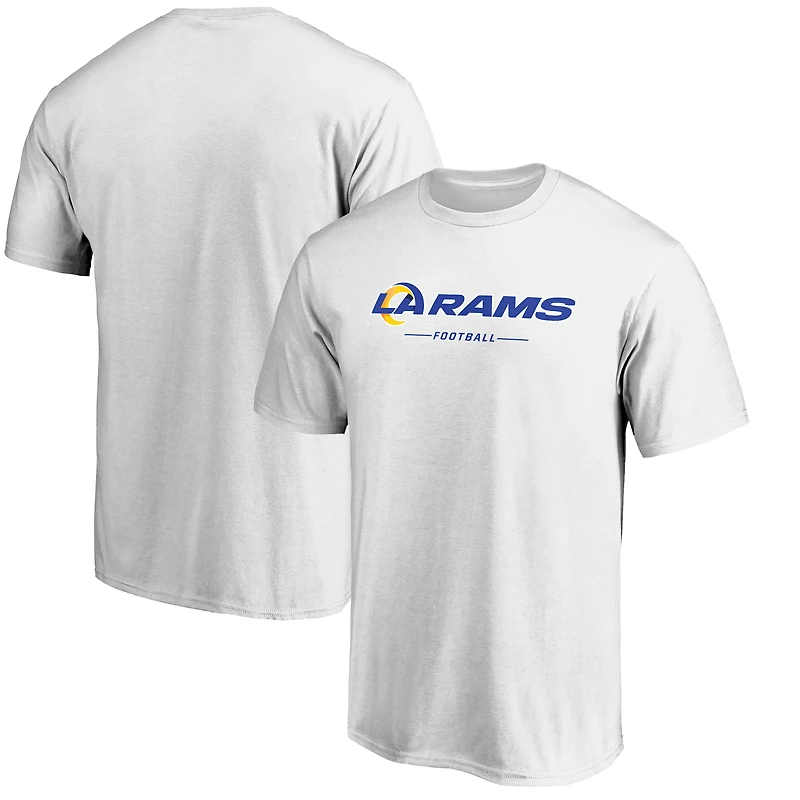 Men's  White Los Angeles Rams Team Lockup T-Shirt
