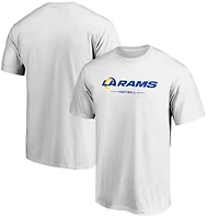 Men's  White Los Angeles Rams Team Lockup T-Shirt