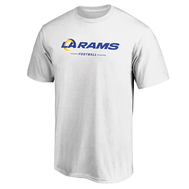 Men's  White Los Angeles Rams Team Lockup T-Shirt