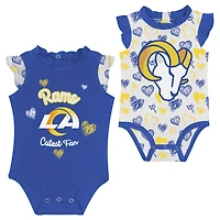 Ensemble 2 pièces pour nouveau-né et bébé Los Angeles Rams Happy Hearts