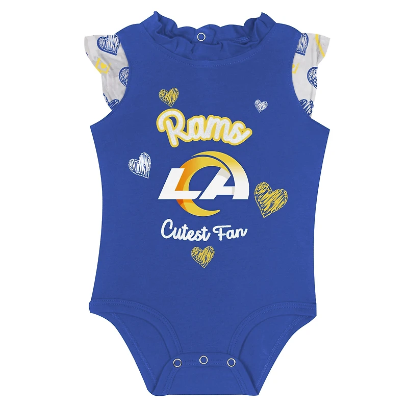 Ensemble 2 pièces pour nouveau-né et bébé Los Angeles Rams Happy Hearts