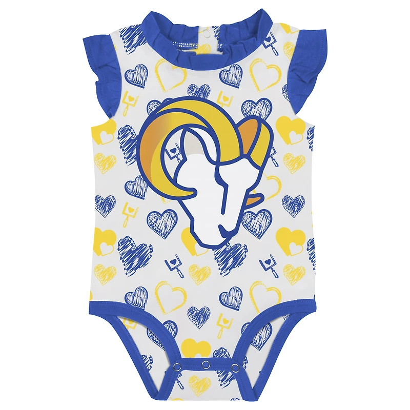 Ensemble 2 pièces pour nouveau-né et bébé Los Angeles Rams Happy Hearts