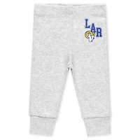 Newborn & Infant WEAR by Erin Andrews Los Angeles Rams Three-Piece Turn Me Around Bodysuits Pant Set