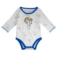 Ensemble pantalon et chapeau pour nouveau-né bébé blanc/royal Los Angeles Rams Dream Team