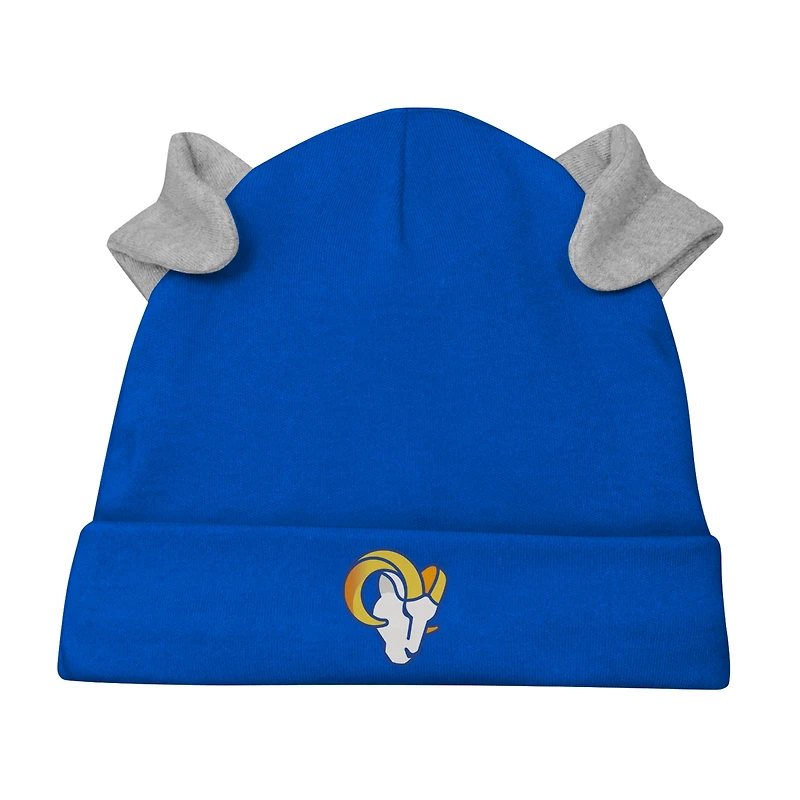 Ensemble pantalon et chapeau pour nouveau-né bébé blanc/royal Los Angeles Rams Dream Team