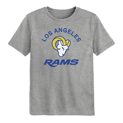T-shirt à manches courtes gris Los Angeles Rams pour enfants d'âge préscolaire Outerstuff