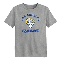 T-shirt à manches courtes gris Los Angeles Rams pour enfants d'âge préscolaire Outerstuff
