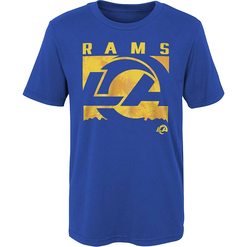 T-shirt préscolaire Royal Los Angeles Rams Liquid Camo Logo