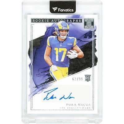 Carte de recrue autographiée de Puka Nacua, Los Angeles Rams, Panini Impeccable 2023 #RA-PN #62/99