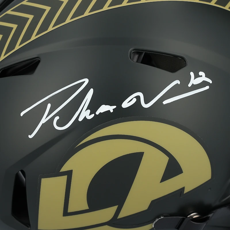 Casque Riddell Speed ​​Authentic 2025 Salute To Service, autographié par Puka Nacua des Rams de Los Angeles