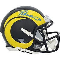 Casque Riddell Rivalry Speed ​​Mini autographié par Puka Nacua des Rams de Los Angeles