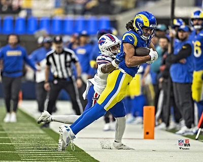 Puka Nacua Los Angeles Rams Unsigned Week 14 Toe Tap Sideline Catch vs. Buffalo Bills Photograph