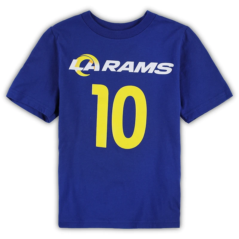 T-shirt avec nom et numéro de joueur Cooper Kupp Royal Los Angeles Rams Mainliner pour tout-petit