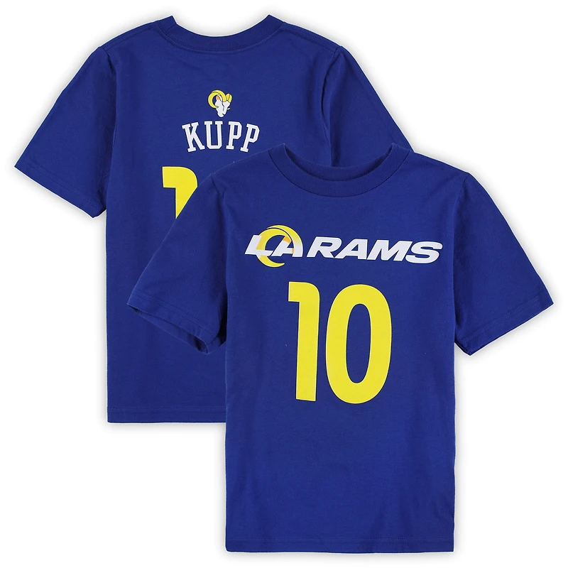 T-shirt avec nom et numéro de joueur Cooper Kupp Royal Los Angeles Rams Mainliner pour tout-petit