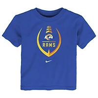 T-shirt Nike Royal Los Angeles Rams Football Wordmark pour tout-petit