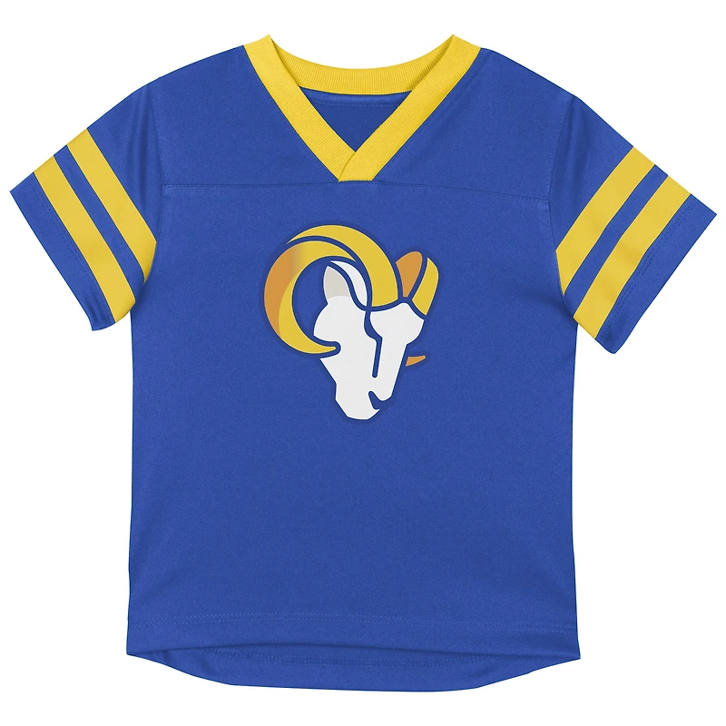 Toddler Outerstuff Royal/Gold Los Angeles Rams Red Zone V-Neck T-Shirt & Pants Set