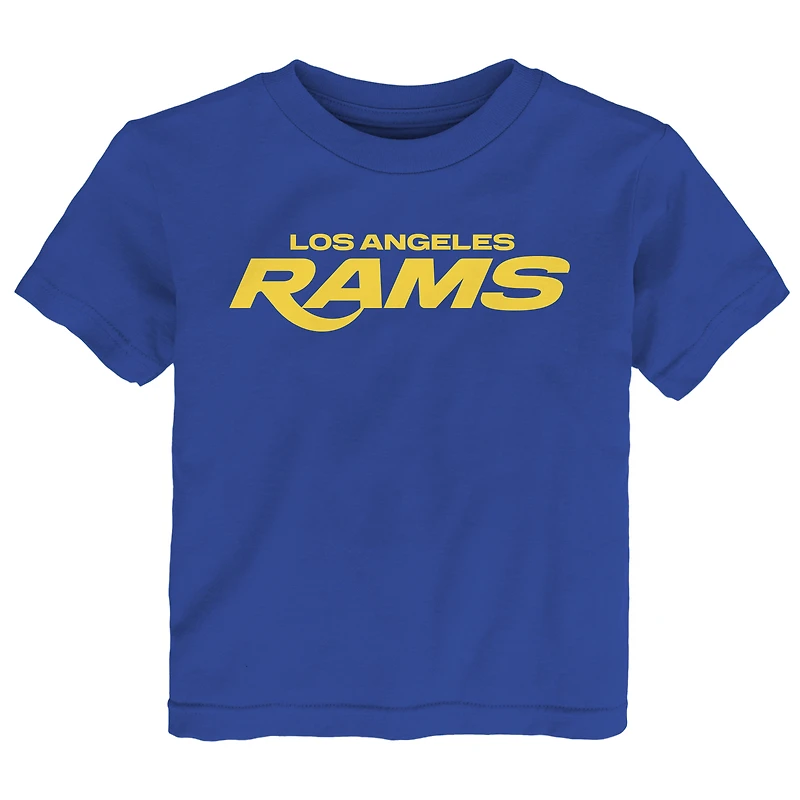 T-shirt à manches courtes Outerstuff Royal Los Angeles Rams Counter Run pour tout-petit