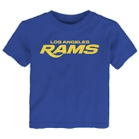 T-shirt à manches courtes Outerstuff Royal Los Angeles Rams Counter Run pour tout-petit