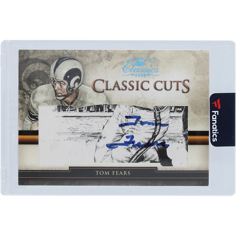 Tom Fears Los Angeles Rams Autographed 2008 Donruss Classics Relic #CUT-TF #11/15 Card