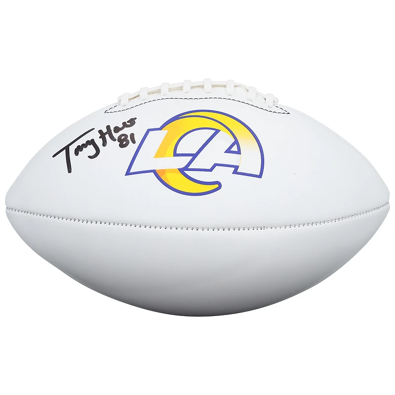 Torry Holt Los Angeles Rams Autographed Franklin White Panel Football