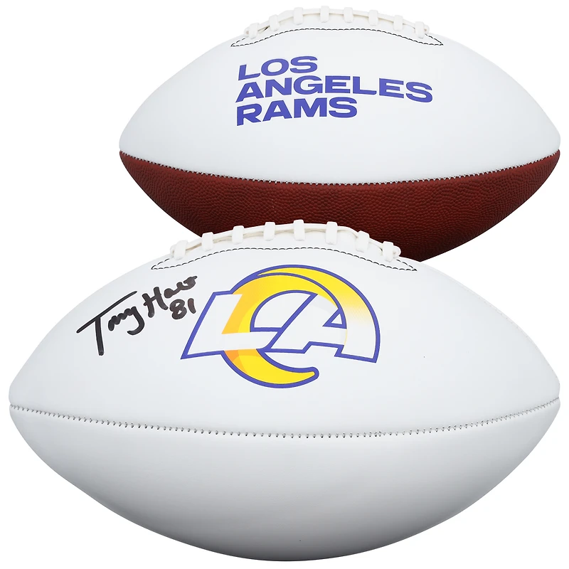 Torry Holt Los Angeles Rams Autographed Franklin White Panel Football
