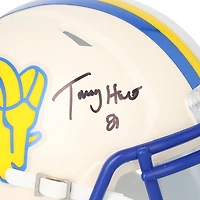 Casque miniature Riddell Speed ​​rétro 2000-2016 autographié par Torry Holt (Los Angeles Rams)