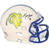 Casque miniature Riddell Speed ​​rétro 2000-2016 autographié par Torry Holt (Los Angeles Rams)