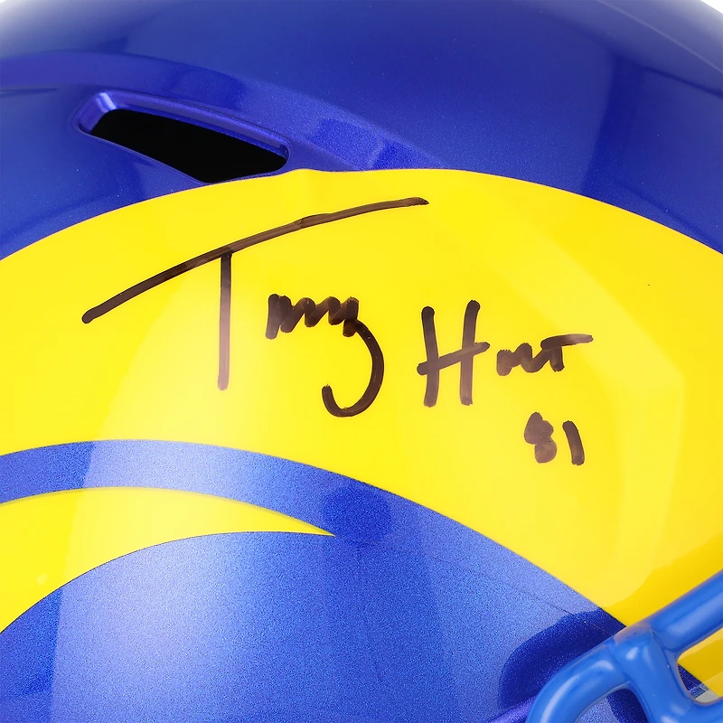 Casque réplique Riddell Speed 2020 autographié par Torry Holt (Los Angeles Rams)