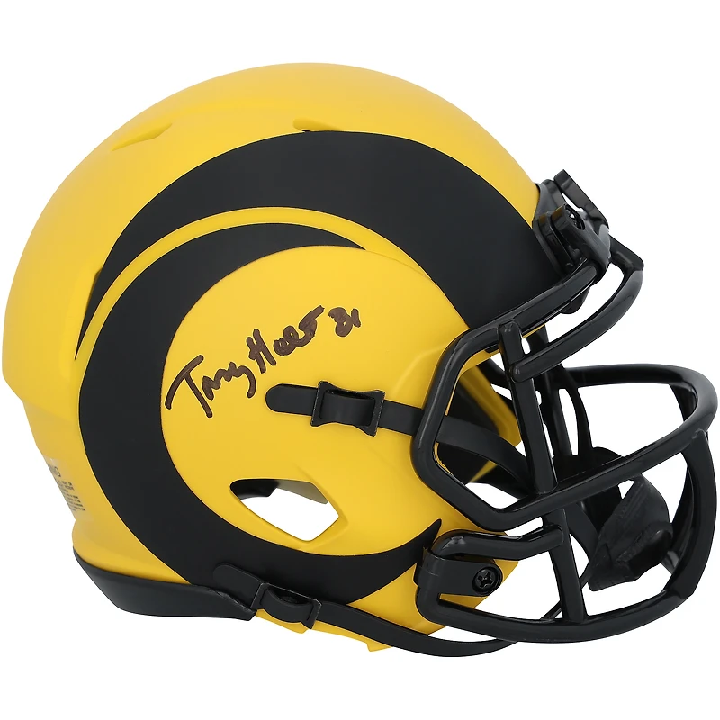 Mini-casque Riddell Rave Speed autographié par Torry Holt, joueur des Rams de Los Angeles