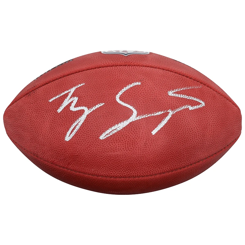 Ty Simpson Los Angeles Rams Autographed Wilson Duke Full Color Football