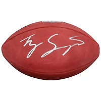 Ty Simpson Los Angeles Rams Autographed Wilson Duke Full Color Football