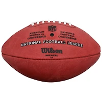 Ballon de football Wilson Duke en couleur, autographié par Ty Simpson et porté par les Rams de Los Angeles.