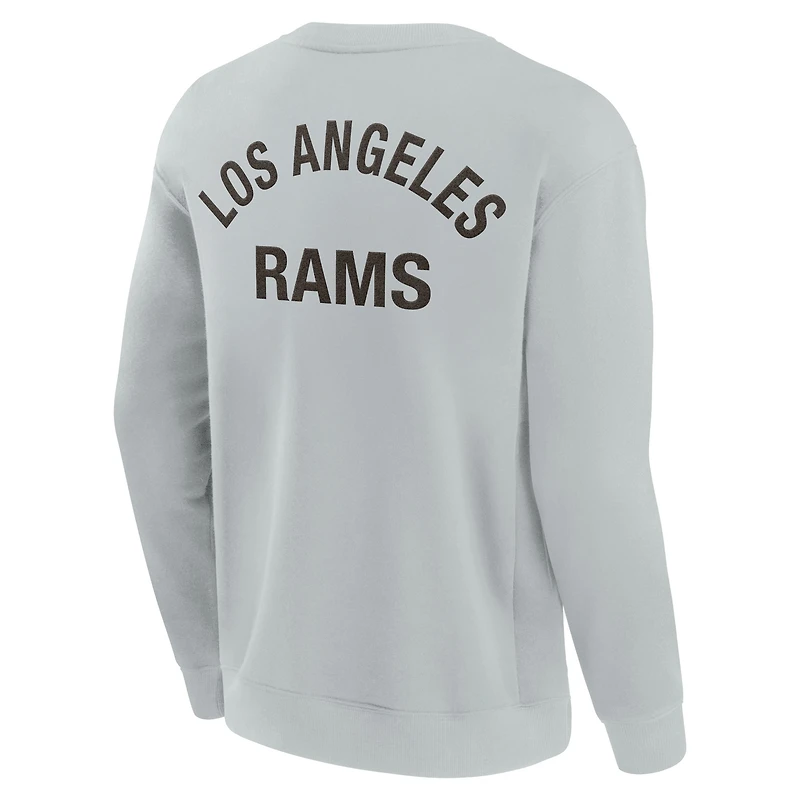 Unisex Fanatics Gray Los Angeles Rams Elements Super Soft Pullover Sweatshirt