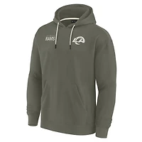 Unisex Fanatics Olive Los Angeles Rams Elements Super Soft Fleece Pullover Hoodie