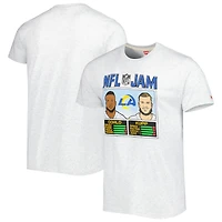 T-shirt unisexe Hommage à Aaron Donald et Cooper Kupp, couleur cendre, Los Angeles Rams, NFL Jam Tri-Blend