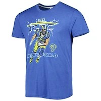 Unisex Homage Aaron Donald Heather Royal Los Angeles Rams NFL Blitz Player Tri-Blend T-Shirt