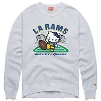 Sweat-shirt unisexe Homage Ash Hello Kitty x Los Angeles Rams en mélange de trois matières pour le coup d'envoi