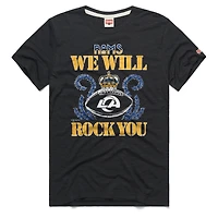 Unisex Homage Charcoal Los Angeles Rams 2026 NFL Schedule Queen Tri-Blend T-Shirt